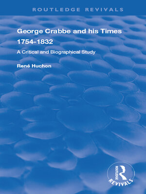 cover image of George Crabbe and his Times 1754-1832